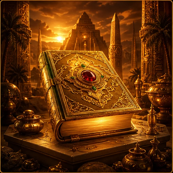 Goldene Illustration für Book of Ra deluxe